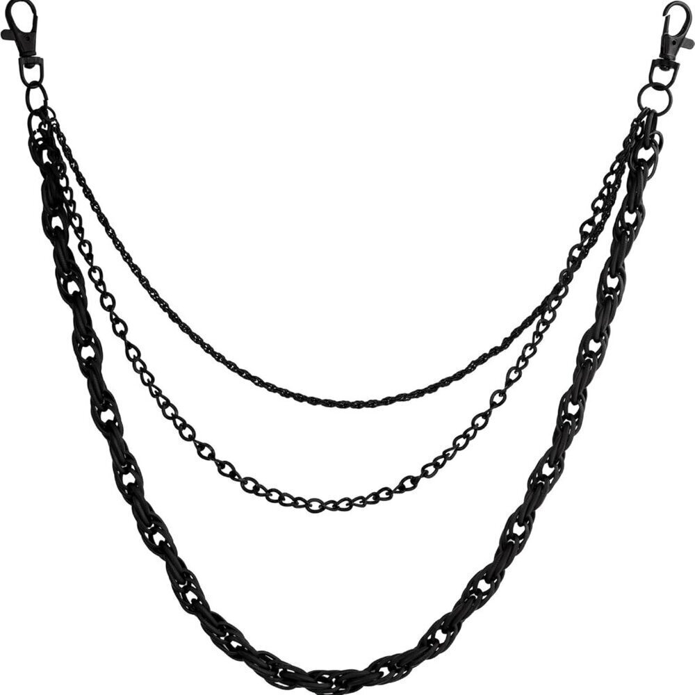 Gothic Black Jeans Chain Zinc Alloy Biker Wallet Belt Chain Accessories